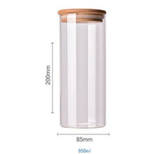 Food Container Bamboo Covered High Borosilicate Food Sealed Glass Tank Kitchen Miscellaneous Grain Storage Boxes