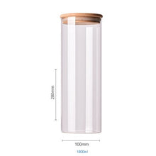 Food Container Bamboo Covered High Borosilicate Food Sealed Glass Tank Kitchen Miscellaneous Grain Storage Boxes