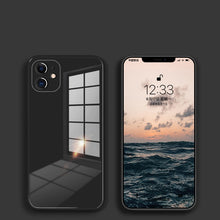 Liquid Glass Case For iPhone 11 Pro Max X XR XS Max 7 8 Plus Scratch-Resistant Anti-Fall Colorful Back Cover Protective Case