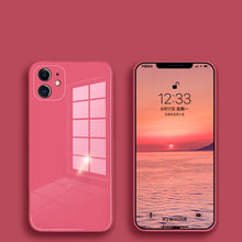 Liquid Glass Case For iPhone 11 Pro Max X XR XS Max 7 8 Plus Scratch-Resistant Anti-Fall Colorful Back Cover Protective Case