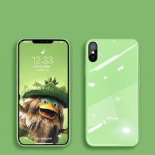 Liquid Glass Case For iPhone 11 Pro Max X XR XS Max 7 8 Plus Scratch-Resistant Anti-Fall Colorful Back Cover Protective Case