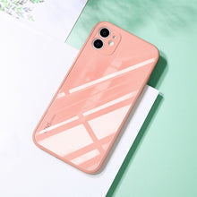 Square Tempered Glass Phone Case For iPhone 11 12 Pro Max Anti-knock Baby Skin Fram Case For IPhone XS Max X XR 7 8 Plus Cover