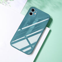 Square Tempered Glass Phone Case For iPhone 11 12 Pro Max Anti-knock Baby Skin Fram Case For IPhone XS Max X XR 7 8 Plus Cover