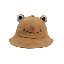 New Cute Frog Letter Bucket Hats Women Cover Fisherman Cap Hat for Adult Women Sunscreen Summer Outing Hat Present