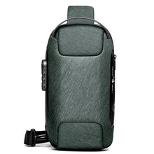 Men's Waterproof USB Oxford Crossbody Bag Anti-theft Shoulder Sling Bag Multifunction Short Travel Messenger Chest Pack For Male