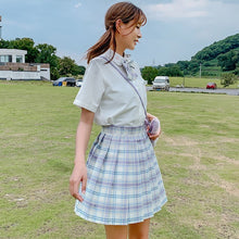Summer Women Skirts 2020 High Waist Korean Style Pleated Skirts for Girls Cute Sweet Ladies Plaid Mini Skirt Women