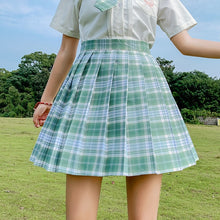 Summer Women Skirts 2020 High Waist Korean Style Pleated Skirts for Girls Cute Sweet Ladies Plaid Mini Skirt Women