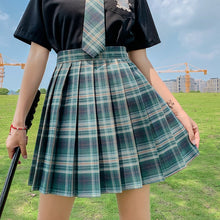 Summer Women Skirts 2020 High Waist Korean Style Pleated Skirts for Girls Cute Sweet Ladies Plaid Mini Skirt Women