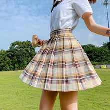 Summer Women Skirts 2020 High Waist Korean Style Pleated Skirts for Girls Cute Sweet Ladies Plaid Mini Skirt Women