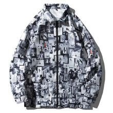 Men Streetwear Hip Hip Brand Jacket 3D Flame Printed Men's Clothes Casual Autumn Winter Outwear Coat Male Zipper Loose Jacket