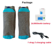 Winter 3.7V Battery Rechargeable Electric  Heated  Socks with Elastic Health  feet warmer thermal Socks for Ski outdoor sports