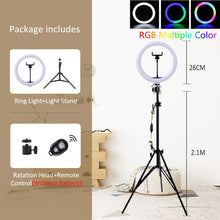 USB Selfie Light Ring Lamp Dimmable LED Selfie Ring Light  Big Photography Ringlight 26cm With Stand For Phone Studio