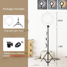 USB Selfie Light Ring Lamp Dimmable LED Selfie Ring Light  Big Photography Ringlight 26cm With Stand For Phone Studio