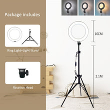 USB Selfie Light Ring Lamp Dimmable LED Selfie Ring Light  Big Photography Ringlight 26cm With Stand For Phone Studio