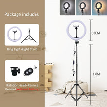USB Selfie Light Ring Lamp Dimmable LED Selfie Ring Light  Big Photography Ringlight 26cm With Stand For Phone Studio