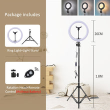 USB Selfie Light Ring Lamp Dimmable LED Selfie Ring Light  Big Photography Ringlight 26cm With Stand For Phone Studio