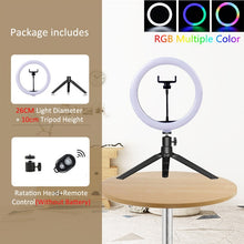 USB Selfie Light Ring Lamp Dimmable LED Selfie Ring Light  Big Photography Ringlight 26cm With Stand For Phone Studio