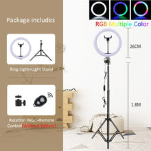 USB Selfie Light Ring Lamp Dimmable LED Selfie Ring Light  Big Photography Ringlight 26cm With Stand For Phone Studio