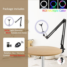 USB Selfie Light Ring Lamp Dimmable LED Selfie Ring Light  Big Photography Ringlight 26cm With Stand For Phone Studio